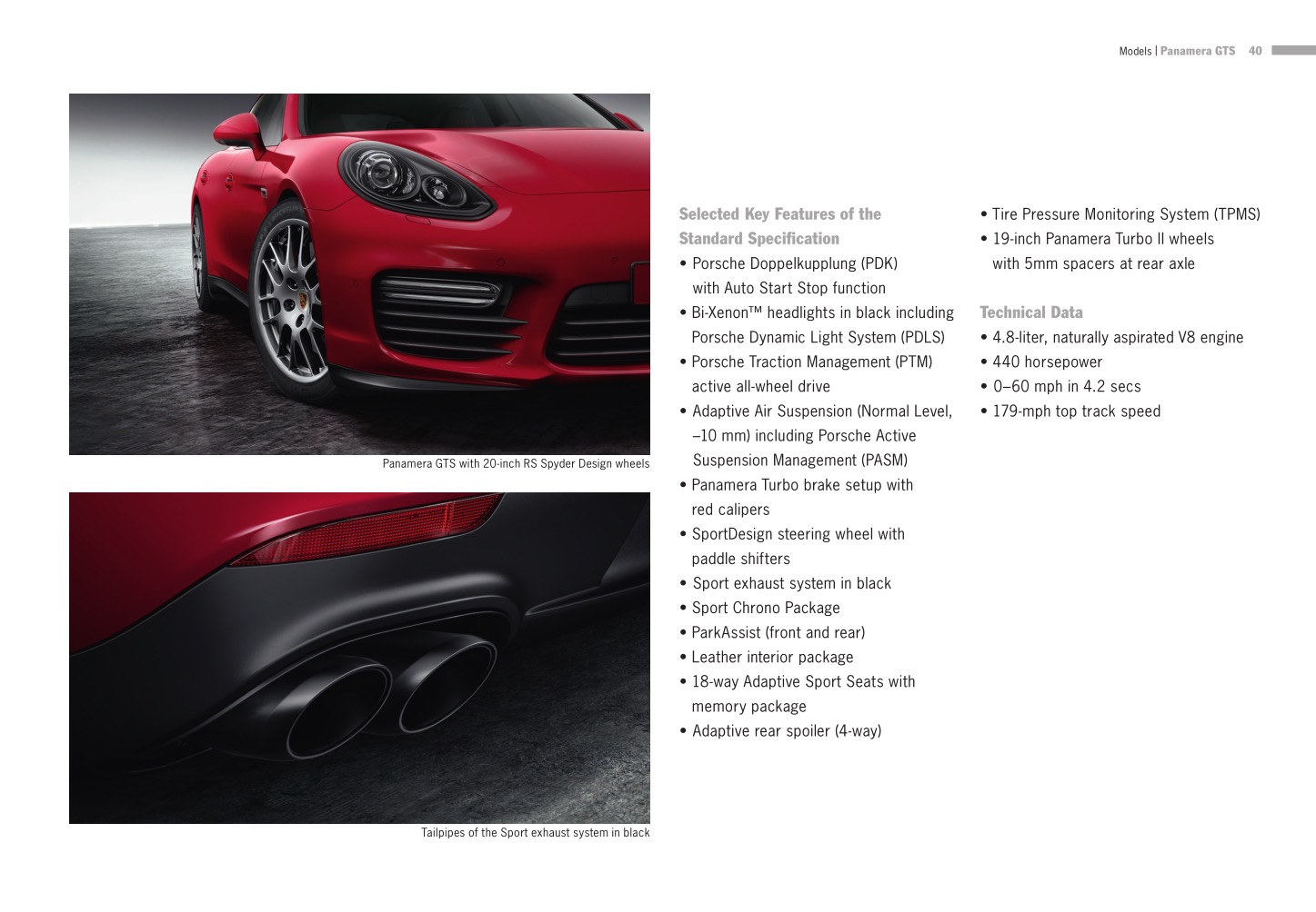 2014 Porsche Panamera Brochure Page 44